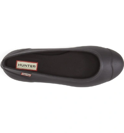 Shop Hunter 'original Tour' Packable Waterproof Ballerina Flat In Black