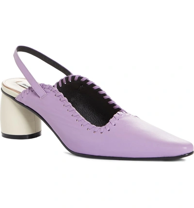 Shop Reike Nen Curved Middle Slingback Pump In Purple Ivory