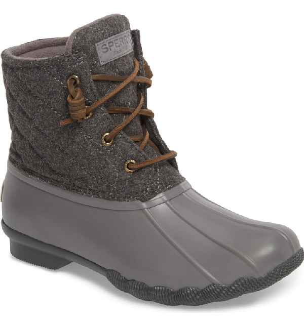 sperry rain boots grey