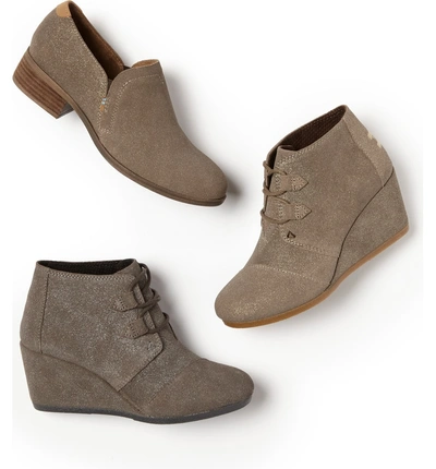 Shop Toms Shaye Bootie In Dusty Gold Suede