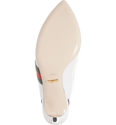 Shop Gucci Sylvie Bee Slingback Pump In White