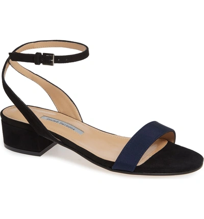 Shop Emme Parsons Martina Ankle Strap Sandal In Black/ Navy Ribbon