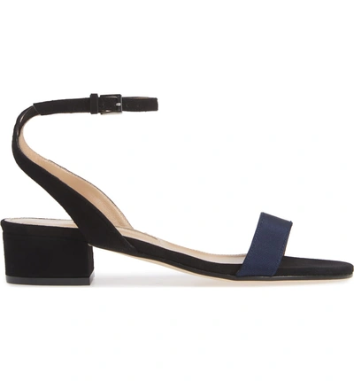 Shop Emme Parsons Martina Ankle Strap Sandal In Black/ Navy Ribbon