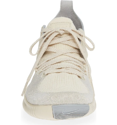 Free Tr 3 Champagne Leather-trimmed Flyknit In White | ModeSens