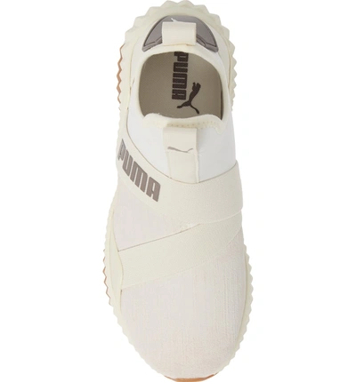 Shop Puma Defy Mid Luxe Sneaker In Whisper White/ Metallic Ash