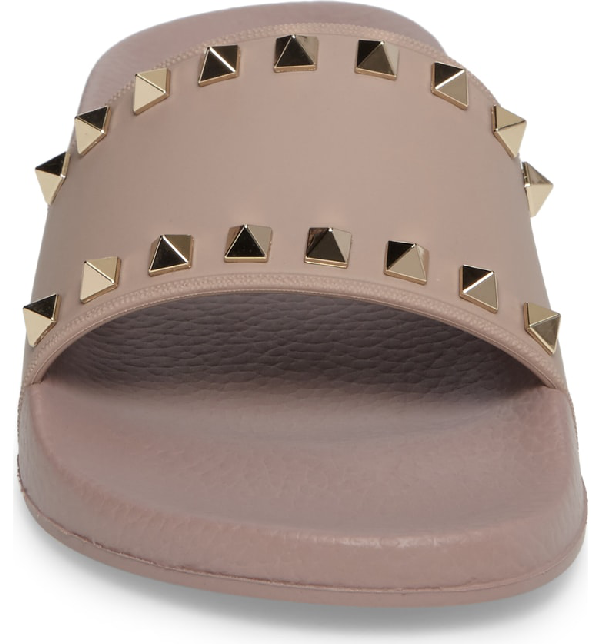 valentino rockstud slides poudre