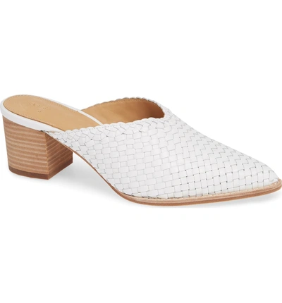 Shop Bill Blass Taj Woven Mule In White Woven