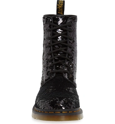 Shop Dr. Martens' 1460 Pascal Flip Sequin Boot In Black Sequin