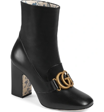 Shop Gucci Victoire Bootie In Black Leather