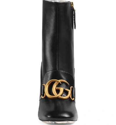 Shop Gucci Victoire Bootie In Black Leather