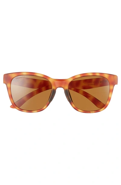 Shop Smith Caper 53mm Chromapop(tm) Polarized Square Sunglasses - Matte Golden Tortoise/ Brown