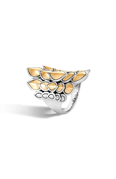 Shop John Hardy Legends Naga Large Gold & Silver Saddle Ring In Silver/ Gold