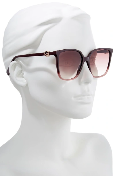 Shop Fendi 57mm Sunglasses - Cherry