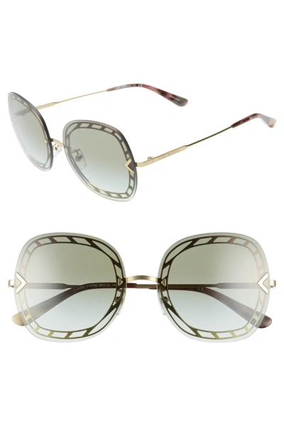 Shop Tory Burch 58mm Gradient Square Sunglasses - Gold/ Green Gradient