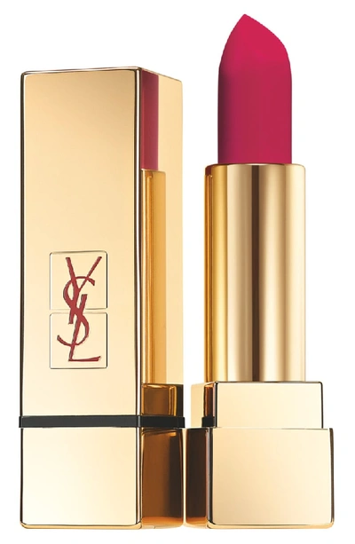 Shop Saint Laurent Rouge Pur Couture Matte Lipstick In 208 Fuchsia Fetiche