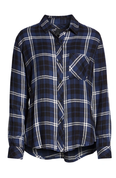 Shop Rails Hunter Plaid Shirt In Navy Almond Tinsel