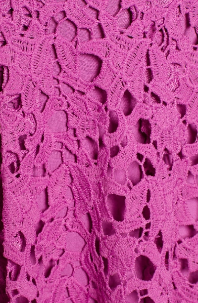 Shop Astr Lace Midi Dress In Vivid Violet