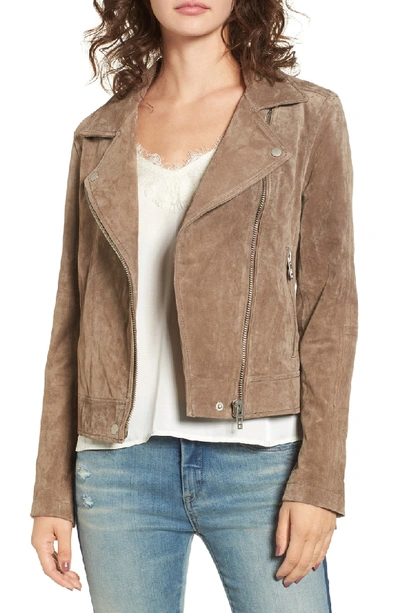 Shop Blanknyc Suede Moto Jacket In Midnight Toker