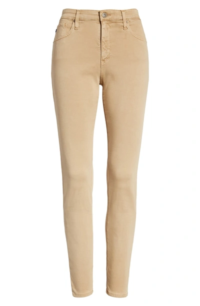 Shop Ag Farrah High Waist Ankle Skinny Jeans In Sulfur Toasted Almond