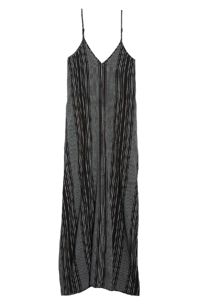 Shop Elan Cover-up Maxi Dress In Black/ White Stripe