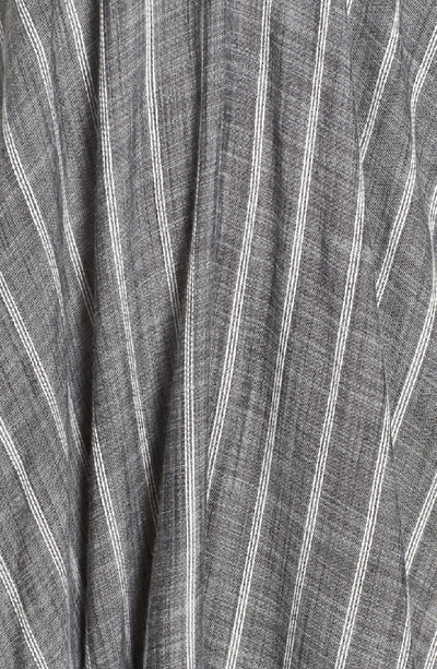 Shop Elan Cover-up Maxi Dress In Grey Chambray Stripe