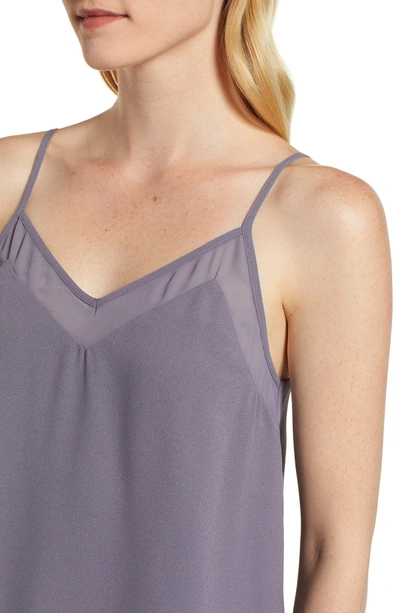 Shop 1.state Chiffon Inset Camisole In Light Elderberry