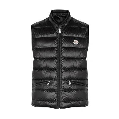 Shop Moncler Gui Black Quilted Shell Gilet