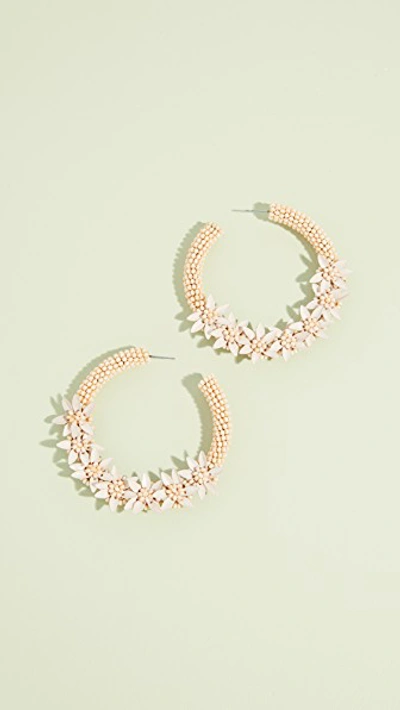 Shop Deepa Gurnani Deepa By  Tyla Earrings In Peach