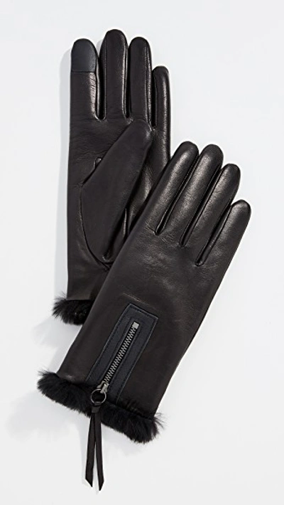 Shop Agnelle Marina Gloves In Black