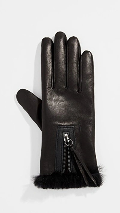 Shop Agnelle Marina Gloves In Black