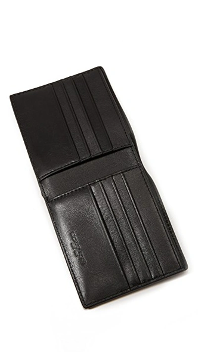 Shop Michael Kors Harrison Leather Billfold In Black