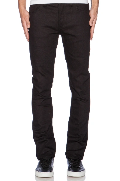 Shop Nudie Jeans Grim Tim In Org. Dry Cold Black