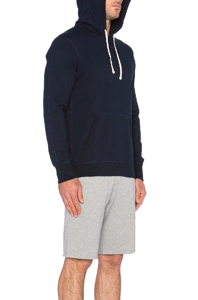Shop Reigning Champ Core Pullover Hoodie In Navy