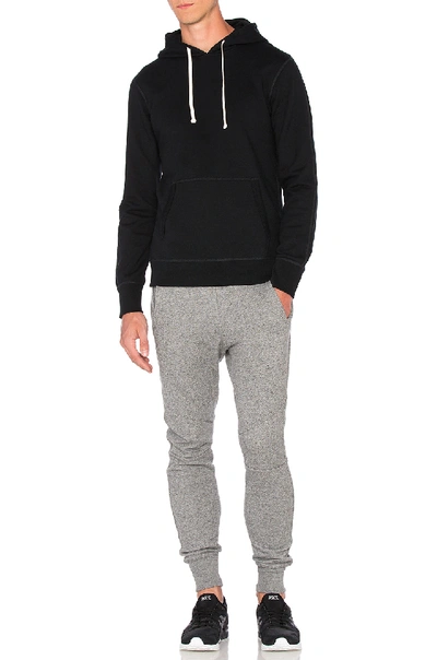 Reigning Champ Midweight Terry Cotton Hoodie In Black