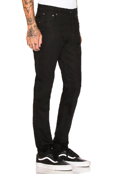 Shop Nudie Jeans Lean Dean In Black