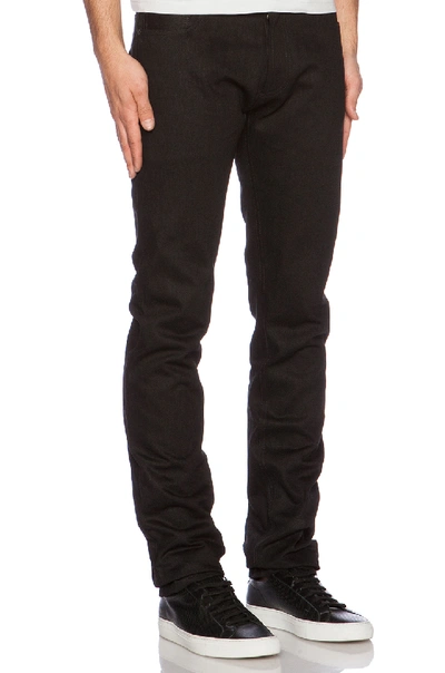 Shop 3sixteen Slim Tapered Denim. - In Double Black Selvedge