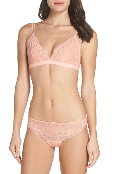 Shop Madewell Lace Tanga In Light Blossom