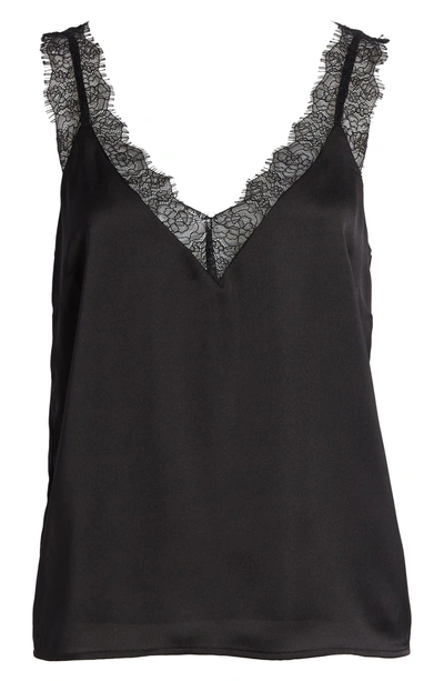 Shop Heartloom Misty Lace Trim Camisole In Black