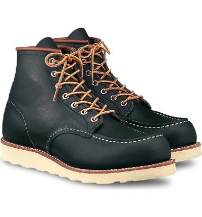 Shop Red Wing 6 Inch Moc Toe Boot In Navy Portage Leather