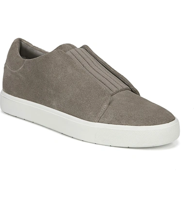 Shop Vince Cantara Slip-on Sneaker In Light Woodsmoke Suede