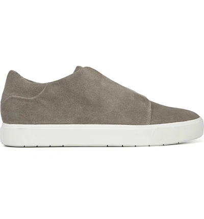 Shop Vince Cantara Slip-on Sneaker In Light Woodsmoke Suede