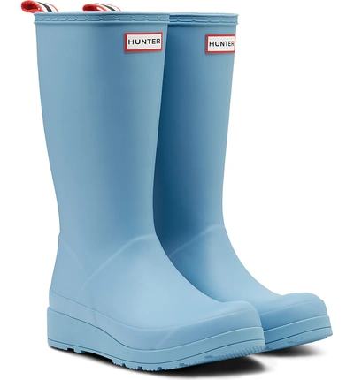 Shop Hunter Original Play Tall Waterproof Rain Boot In Pale Blue