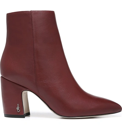 Shop Sam Edelman Hilty Genuine Calf Hair Bootie In Dark Cherry Leather