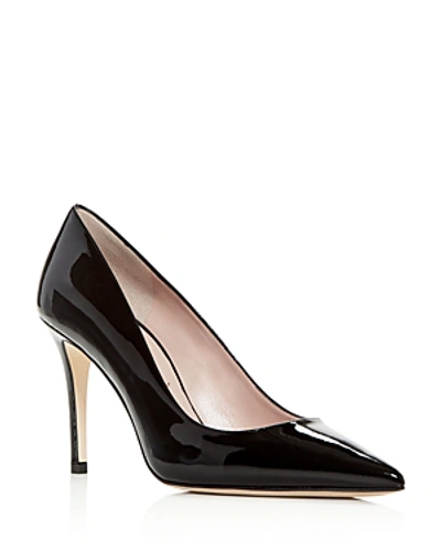 Shop Kate Spade New York Women's Vivian Pointed Toe Pumps In Black Patent Leather