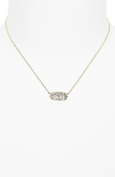 Shop Kendra Scott Elisa Filigree Pendant Necklace In Silver Filigree/ Gold