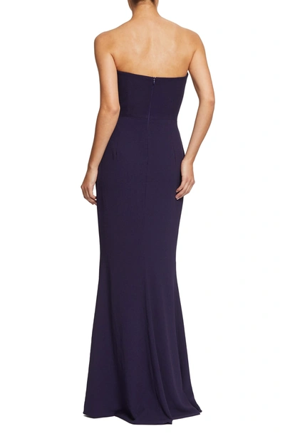 Shop Dress The Population Ellen Strapless Gown In Boysenberry