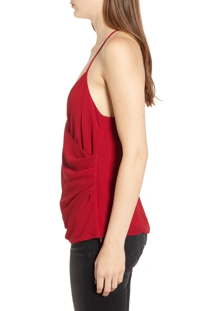 Shop Rebecca Minkoff Khole Faux Wrap Camisole In Red