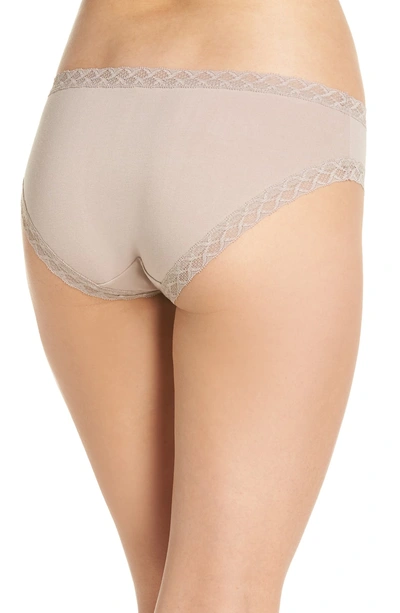 Shop Natori Bliss Cotton Girl Briefs In Flax