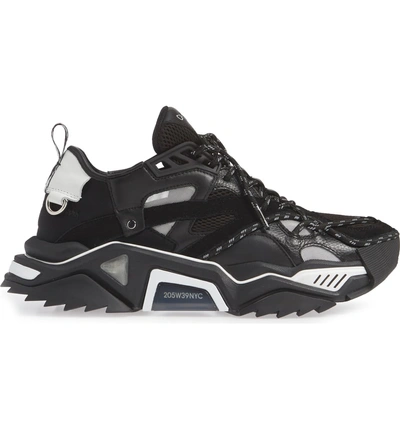 Calvin Klein 205w39nyc Black Strike 205 Leather And Suede Trim Sneakers ModeSens
