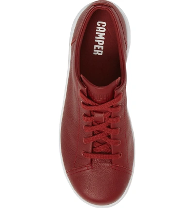 Shop Camper Runner Up Sneaker In Dark Red Leather